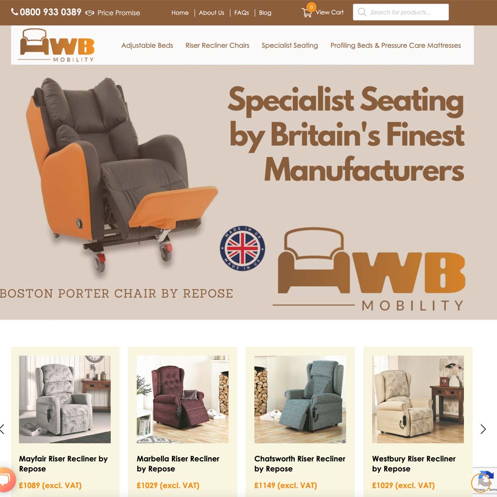 HWB Mobility Furniture for those with problems getting around
