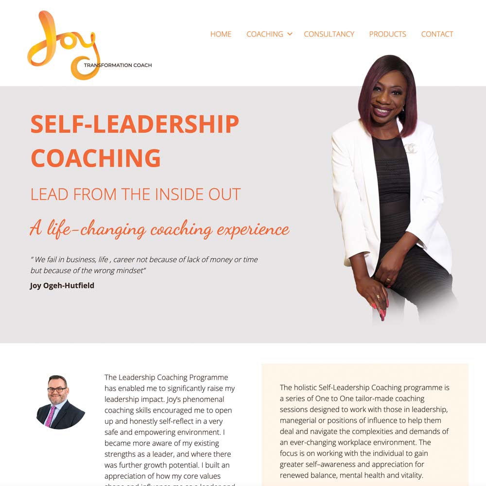 Joy Transformation Coach Website
