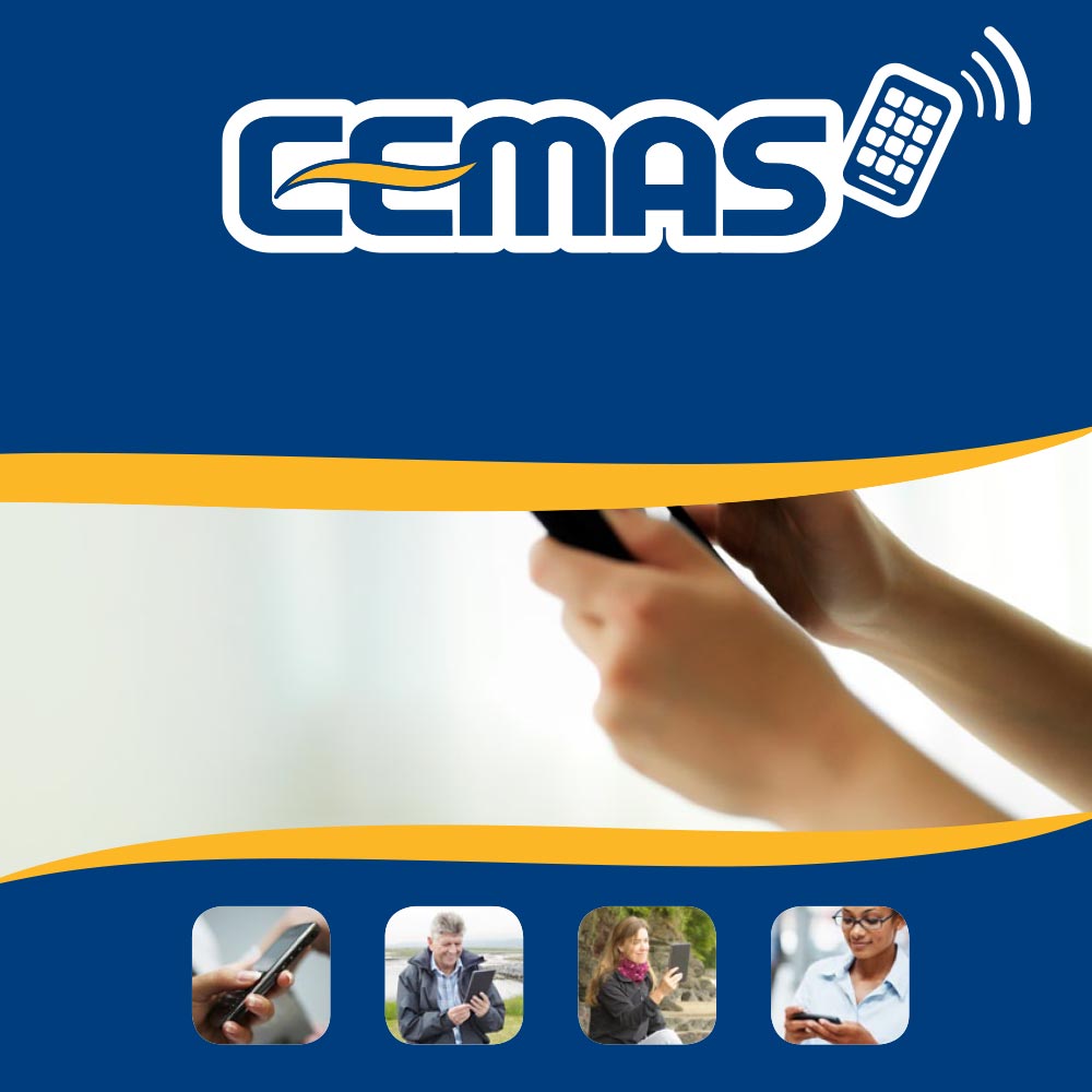 cemas brand website and logo