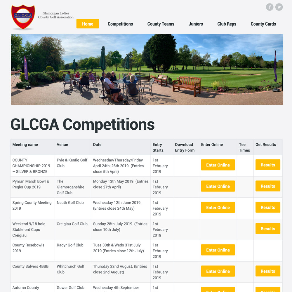 Glamorgan County Ladies Golf Association website